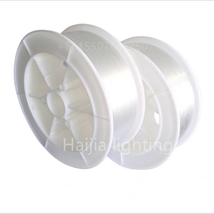 customizing diameter special size 0.35mm 0.4mm 0.6mm transparent PMMA lighting decorative plastic fiber optic