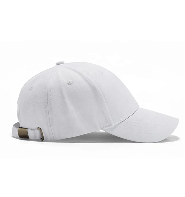 5% OFF Wholesale cheap plain white baseball cap with metal buckle