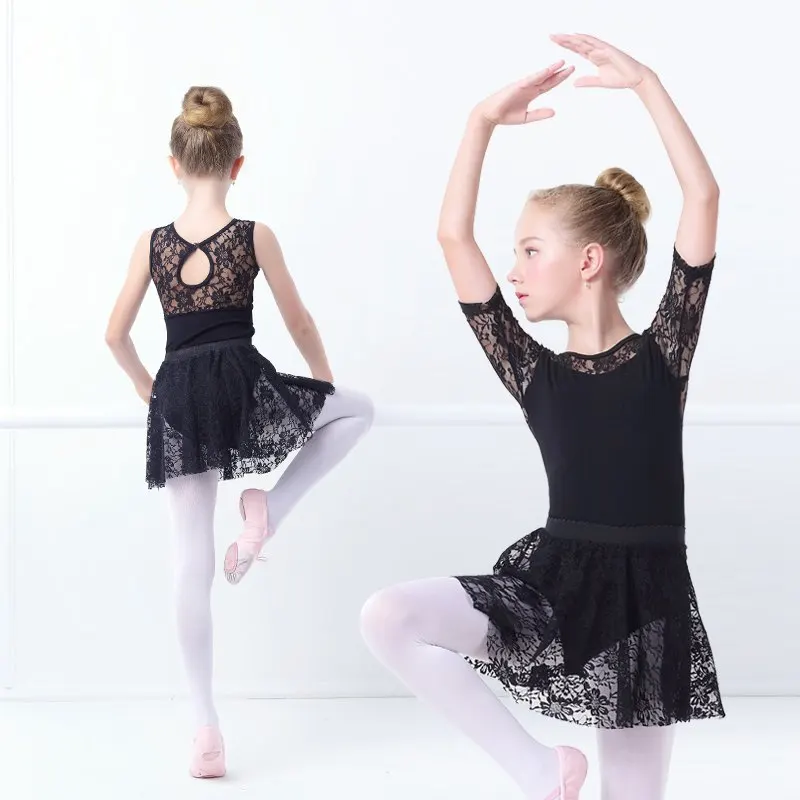 Girls Kids Lace Ballet Leotard Dress Dance Costumes Clearance Sale