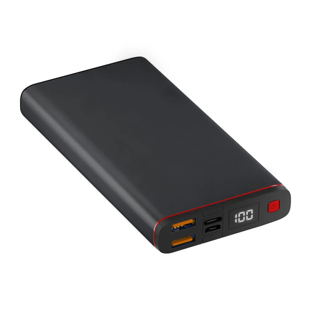 LED capacity indicating mobile power bank 20000mah with 2A quick charge double input/output