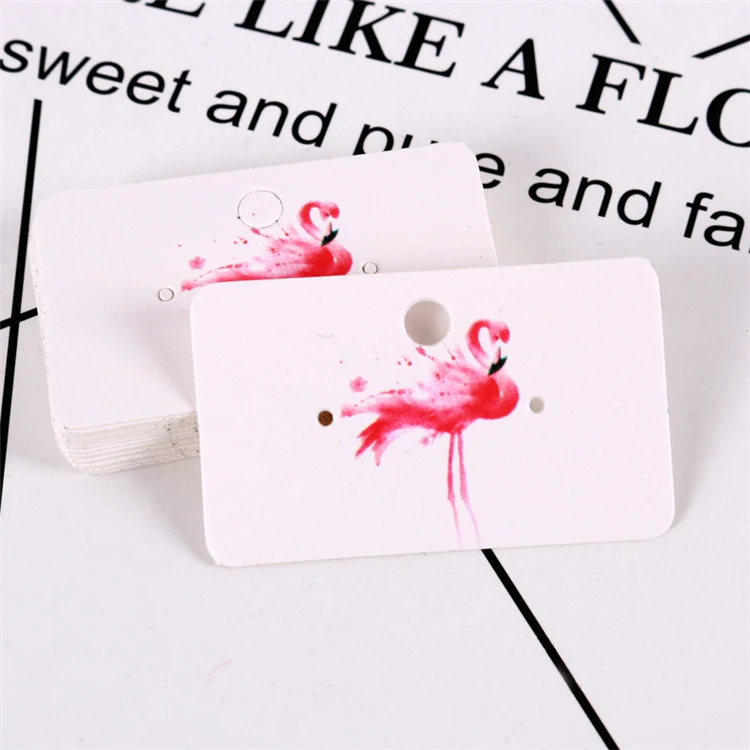 10Pcs/Bag Custom printed embossed paper necklace earring jewelry display cards for jewellery packing
