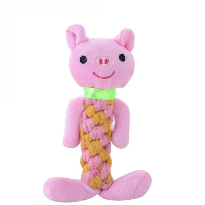 
Dog Pet Puppy Cotton Rope Knot Molars Sound Toys Dogs Bite Chew BB Animal Toys Pets Supplies 