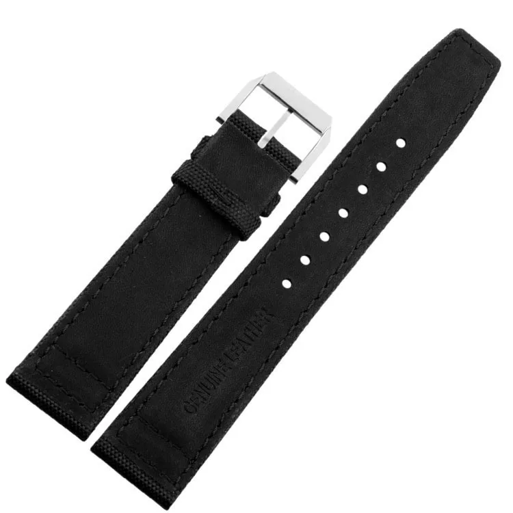 Custom your brand high quality 20mm waterproof canvas leather nylon strap