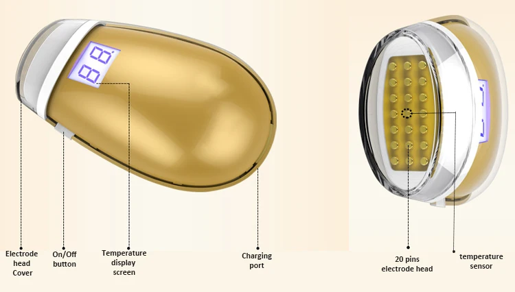 Home Handheld Face Lattice Radio Frequency RF Skin Tightening Machine Handheld Temperature Control Rf Device