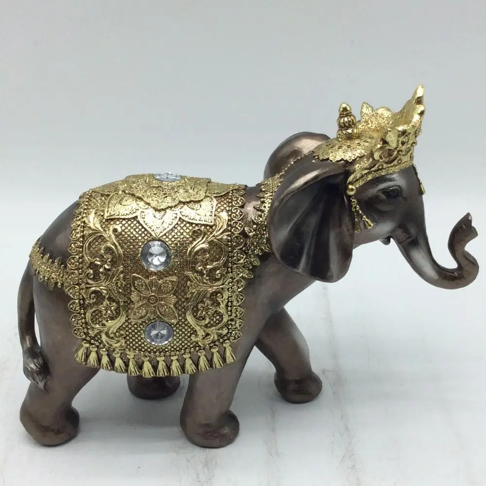 Home decorative animal polyresin elephant statues sculptures
