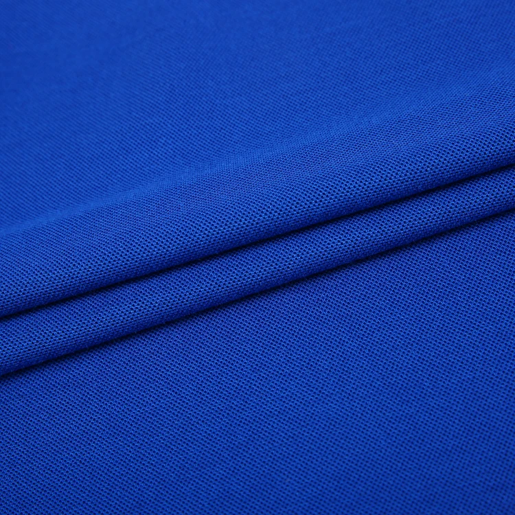 New design single jersey blended 100% polyester bird eye pique knitted fabric