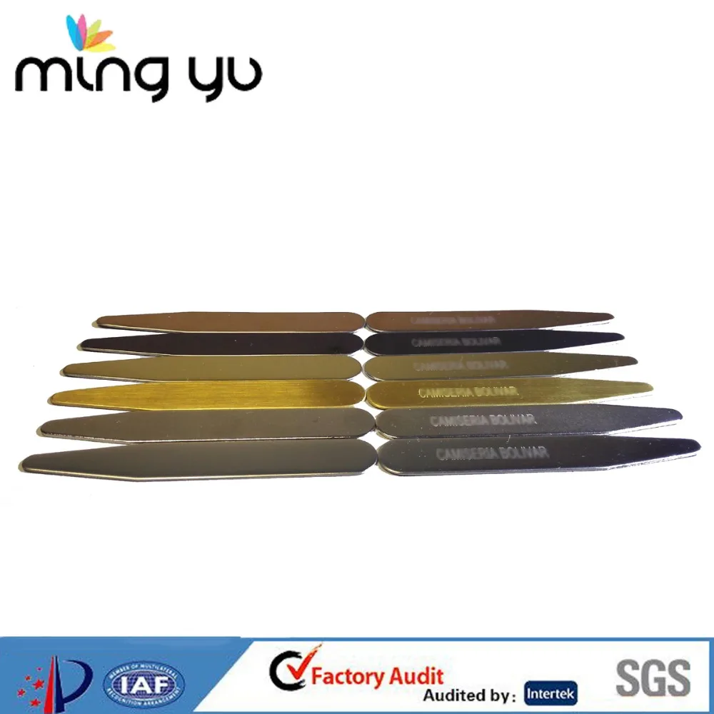 Metal collar stays custom stainless steel collar stays for shirt