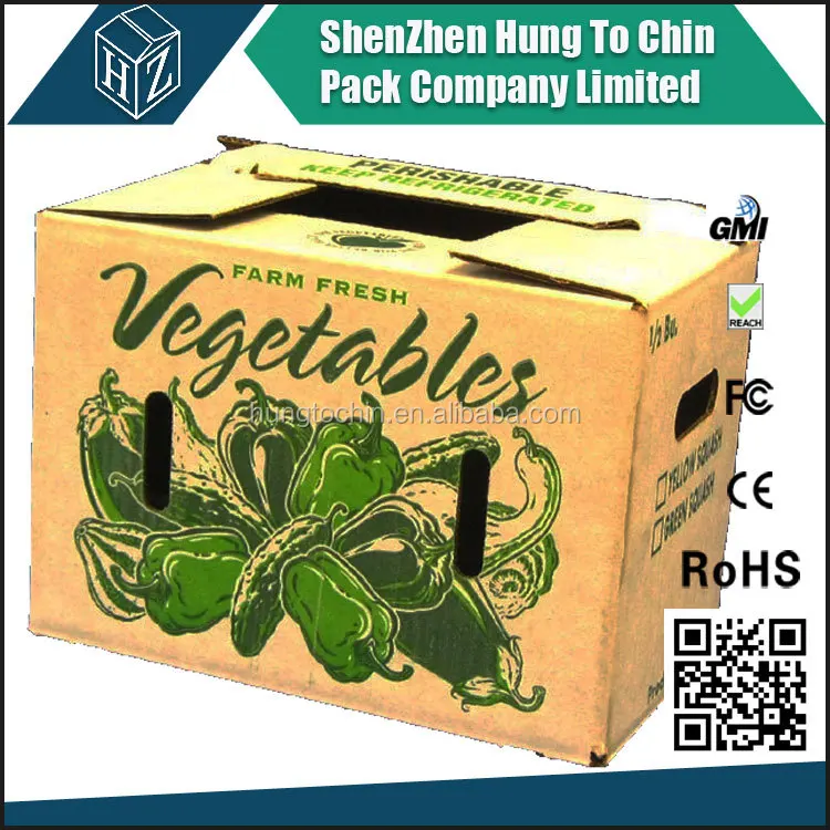 Waxed boxes for vegetable  seafood and fruits