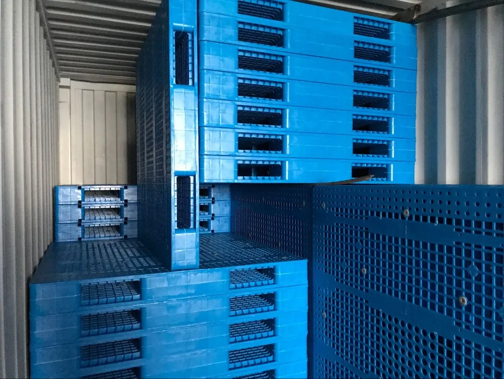 Light weight stacked open deck double face Heavy Load Capacity HDPE Floor Stacking Use plastic pallet