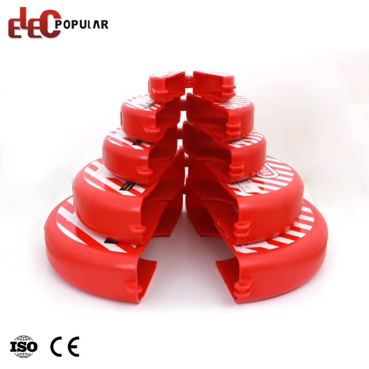 Red Injection-Molded Polypropylene Safety Gate Valve Lockout