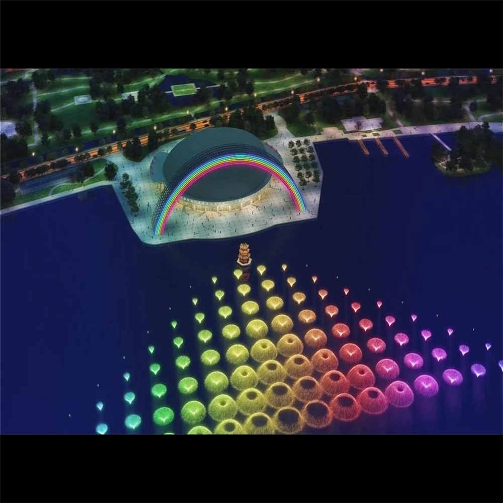 Водяной лазерный водяной экран фонтан для фильмов