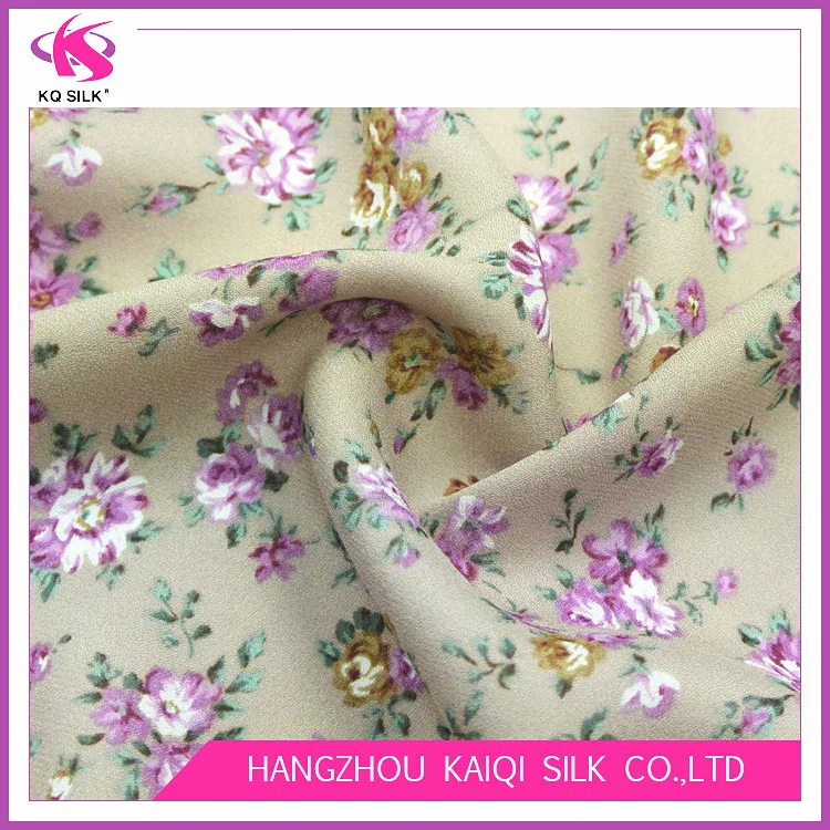 
High Quality Silk Georgette Fabric Miniature Floral Printed Silk Fabric Silk Crepe for Woman Clothing 