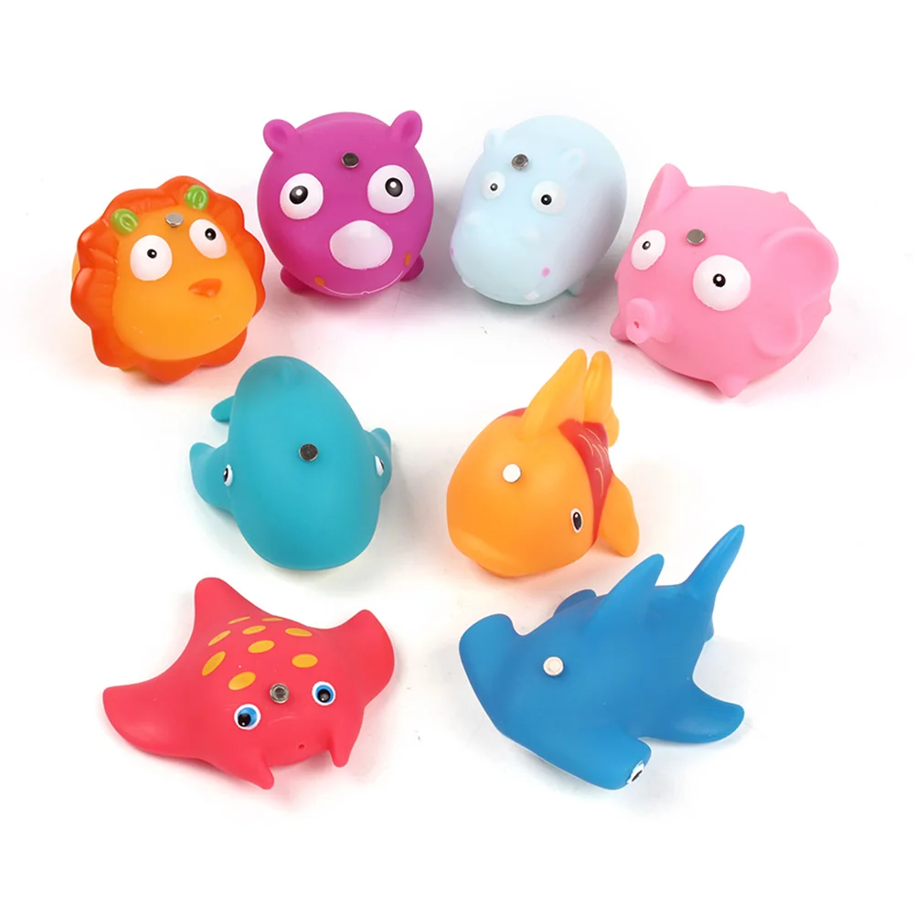 Kid Best Gift 10 PCS Set Floating Baby Bath Fishing Toy with Rod