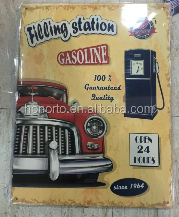 
wall decor custom embossed retro tin metal sign wholesale vintage poster 