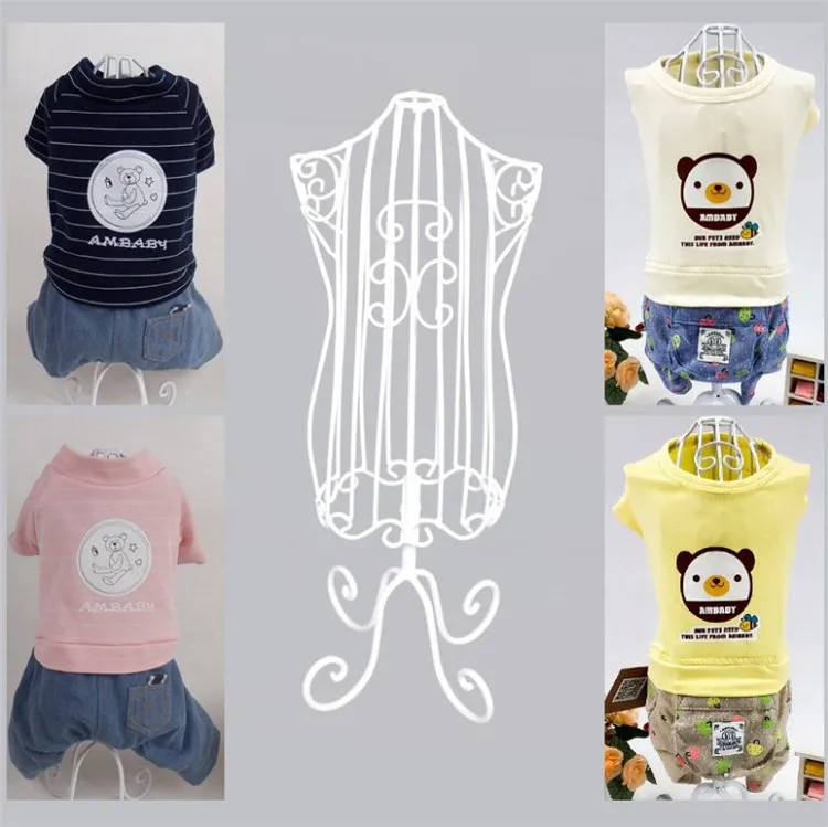 High Quality Metal Pet Dog Clothes Display Small Dog Clothes Hangers Mannequins Model