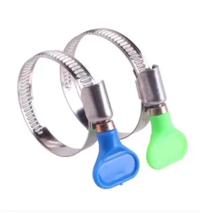China stainless steel German type plastic handle hose clips hose clamps