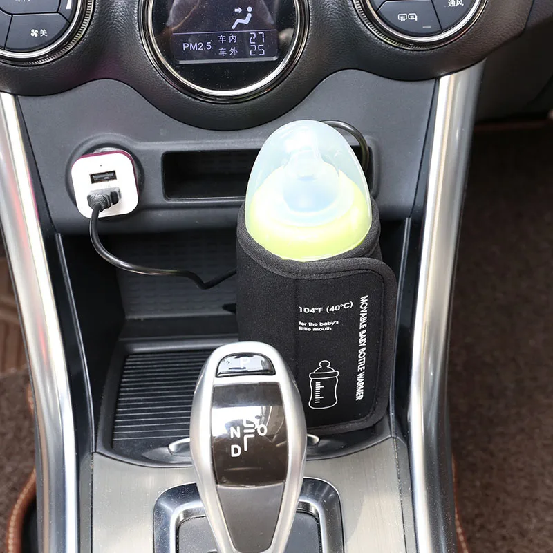 Baby Bottle Warmer - USB Portable Travel Mug Milk Heater Bottle Heater Feeding Bottle Infant Storage Bag