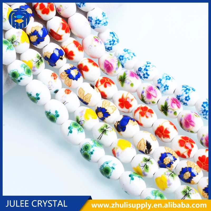 
Yiwu Porcelain Animal Beads Wholesale Round Fancy Ceramic Beads For jewelry making 
