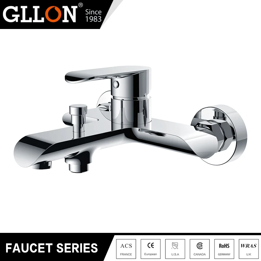 
Classic Bathtub Faucet Bathing Shower Bathroom Wall Mounted Hot And Cold Bath Faucet Set Mixer 