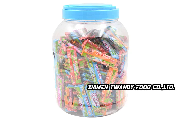 5 sticks 7cm fruit flavor bubble gum with tattoo