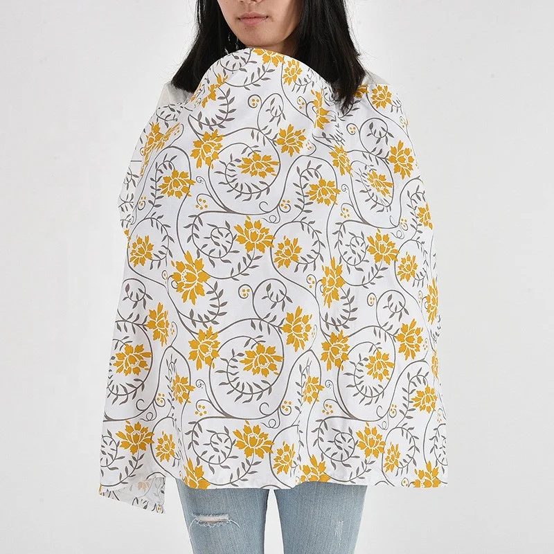 
wholesale multi use baby car seat canopy adjustable Breastfeeding feeding cover 100% cotton Nursing cover 