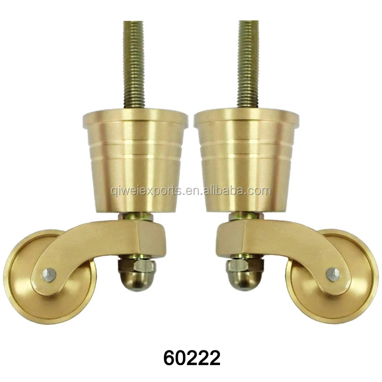 Brass caster wheel for high class furniture, metal chair caster