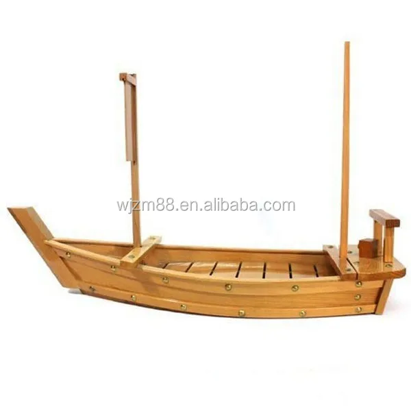 Japanese style wooden sushi boats serving tray wholesale