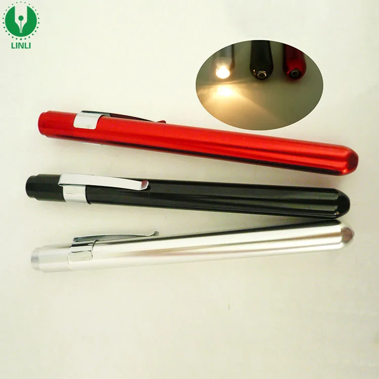 
Colorful Metal Medical Pen Flash Light, Flashlight With Clip, Work Flashlight 