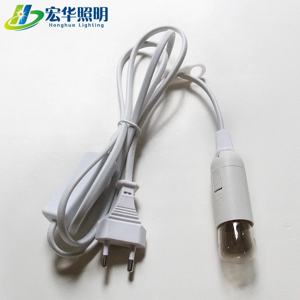 Ac Cable Plug Salt Power E14 High Quality Lamp Cord With Switch