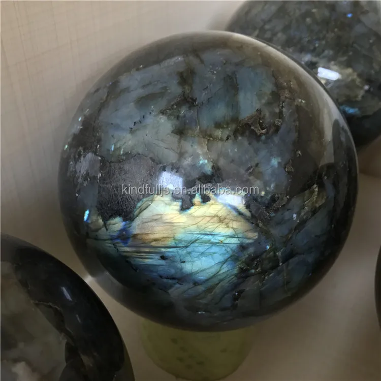 Natural Flashy Labadorite Stone Crystal Ball For Sale