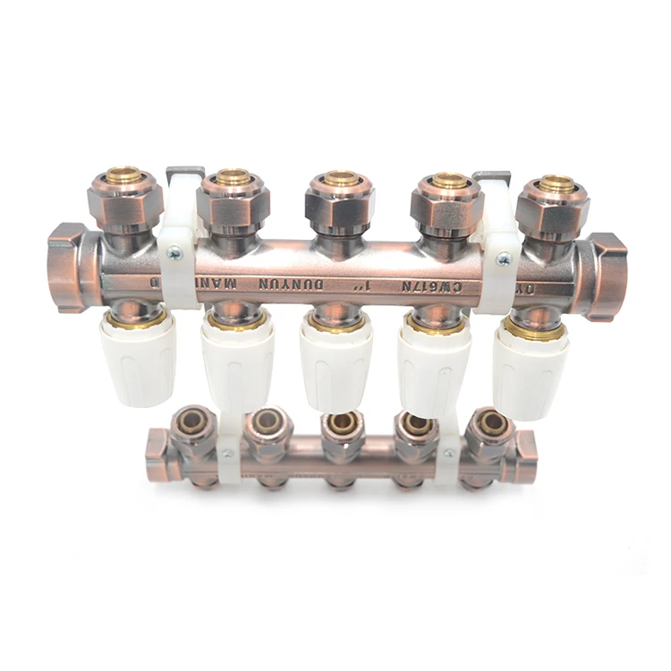 Brass Water Plumbing Manifolds For Underfloor Heating