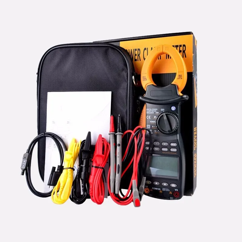 MS2205 6000 Counts Digital Power Clamp Meter 600 KW True RMS
