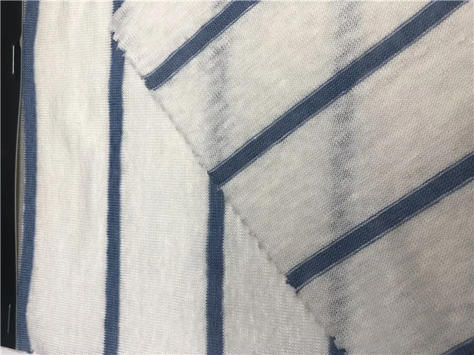 100% Natural Linen Jersey Fabric Moisture Wicking Knit French Linen Fabric