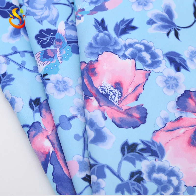 
Custom Printed 100% Cotton Sateen Fabric For Women Dress 