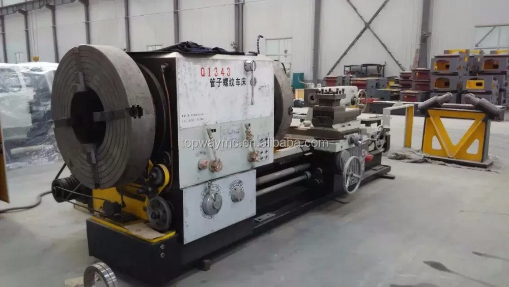 Q1350 Manual Heavy duty Oil Pipe line Threading Lathe Machine Thread Cutting Tools