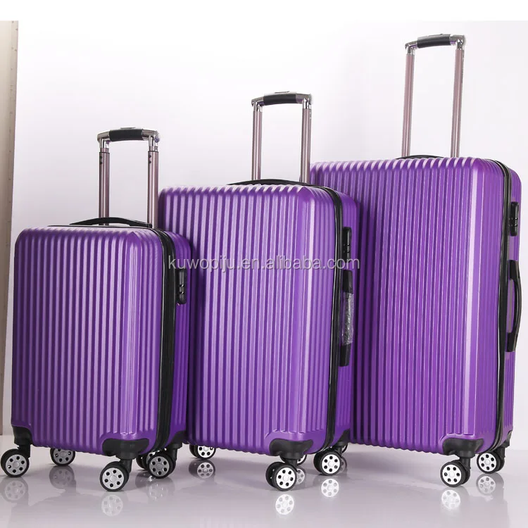 Swiss Case 4 Wheel Spinner 3 Piece ABS Luggage Set SILVER Hardside Suitcase