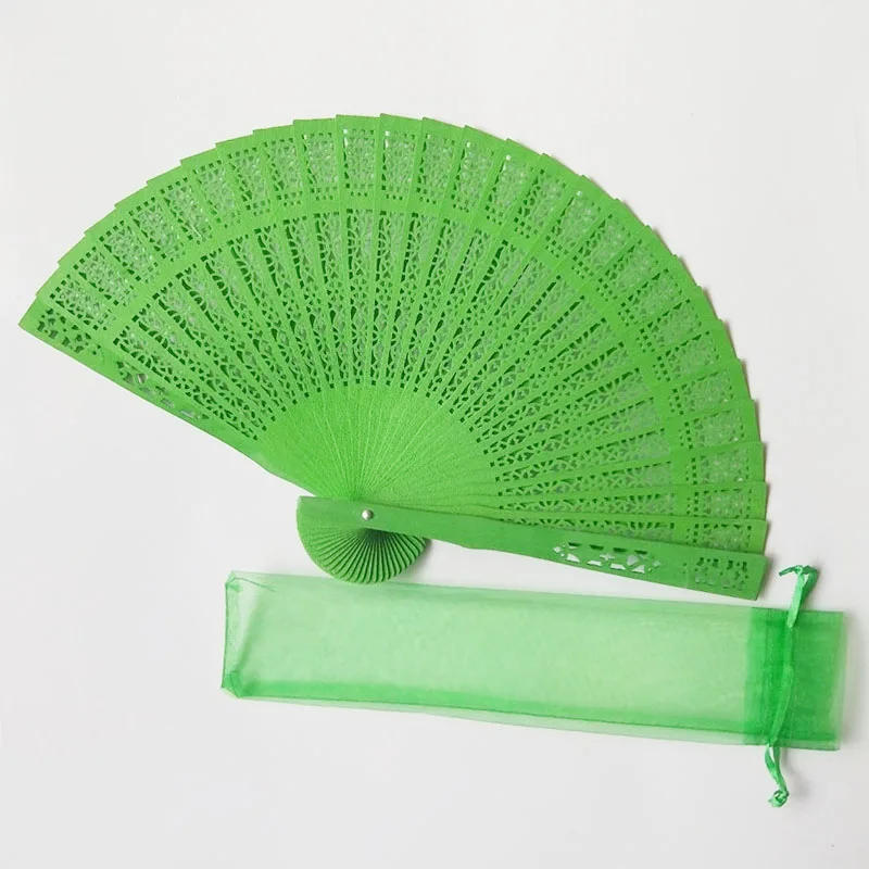 [i Am Your Fans]sufficient Stock! Wood 15colors For Choice Custom Folding Wooden With Organza Pouch Packing Bamboo Kung Fu Fan (60802070815)
