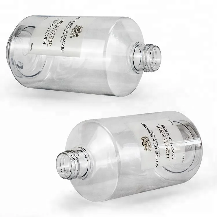 High Quality Elegant Empty Transparent pet Liquid Soap Bottle