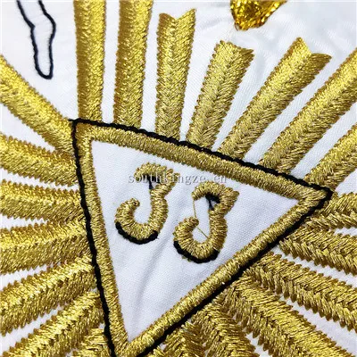 
Tassel Scottish Rite 33rd Degree The Freemason Regalia Masonic Charms Embroidered V shape Chain Collar 