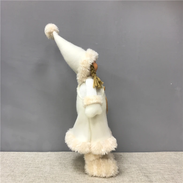 Лидер продаж, украшение для стола, вязаная шерстяная пряжа, рождественские подарки для девочек, плюшевая кукла с подтяжками, юбка для домашнего декора