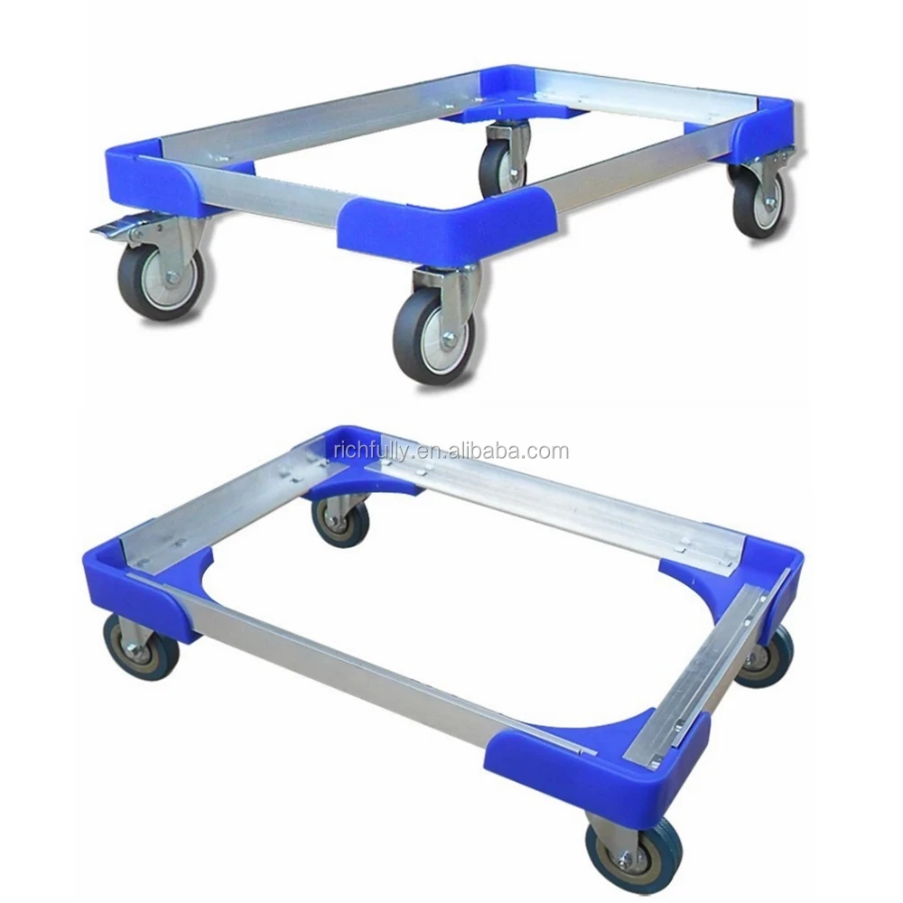HOT SALE Aluminium Heavy Duty Dolly Trolley for logistic turnover box