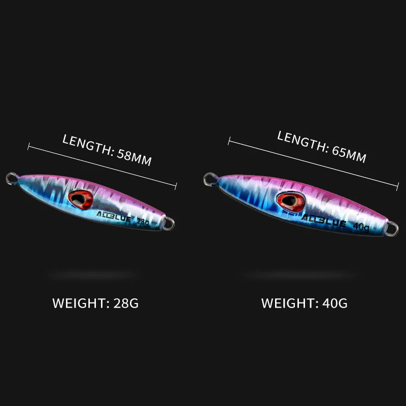 ALLBLUE 15g 28g 40g LUCKY JACK Saltwater Jigging Fishing Lure Metal Slow Jig