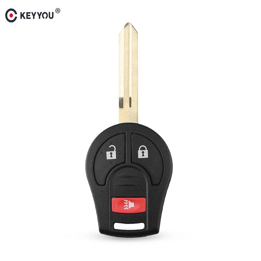 KEYYOU чехол для дистанционного ключа автомобиля для Nissan Rogue Cube Juke Micra Qashqai Fob 2 + 1 3 кнопки авто чехол для ключа Замена