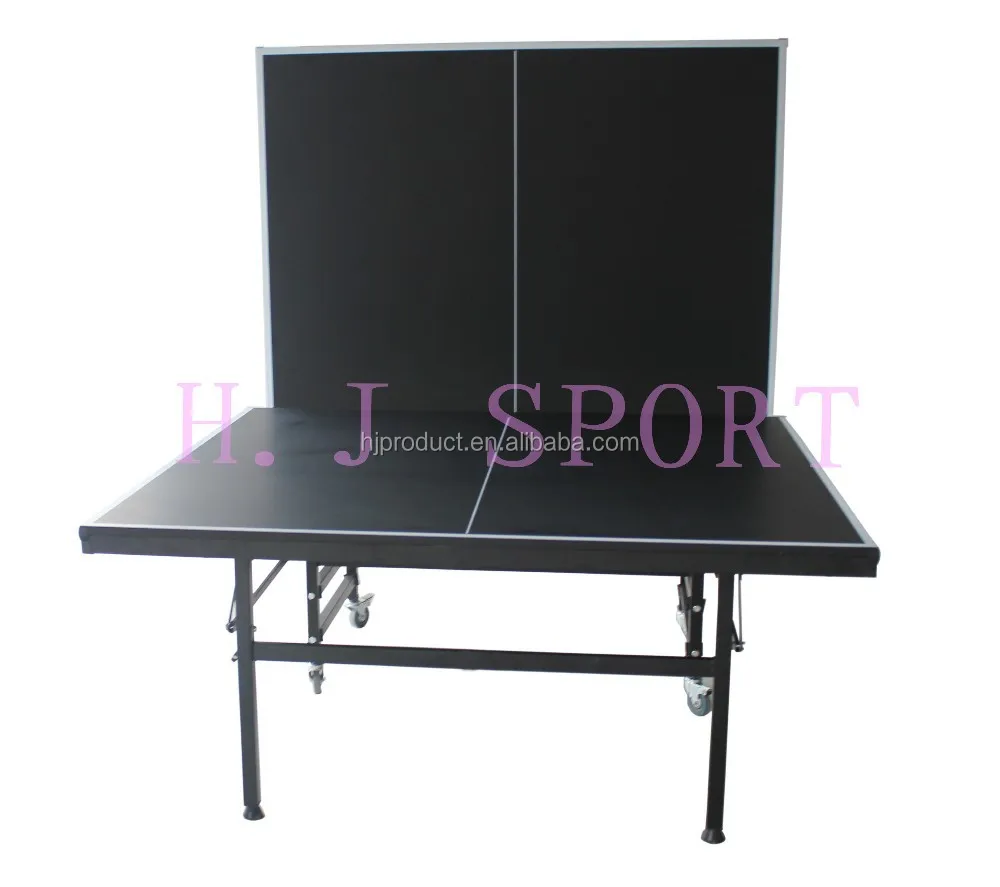 2015 черный складной стол для настольного тенниса, передвижной стол для пинг-понга