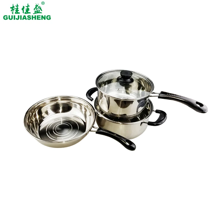 
5pcs Stainless steel biryani cookware set cooking pot/pan 