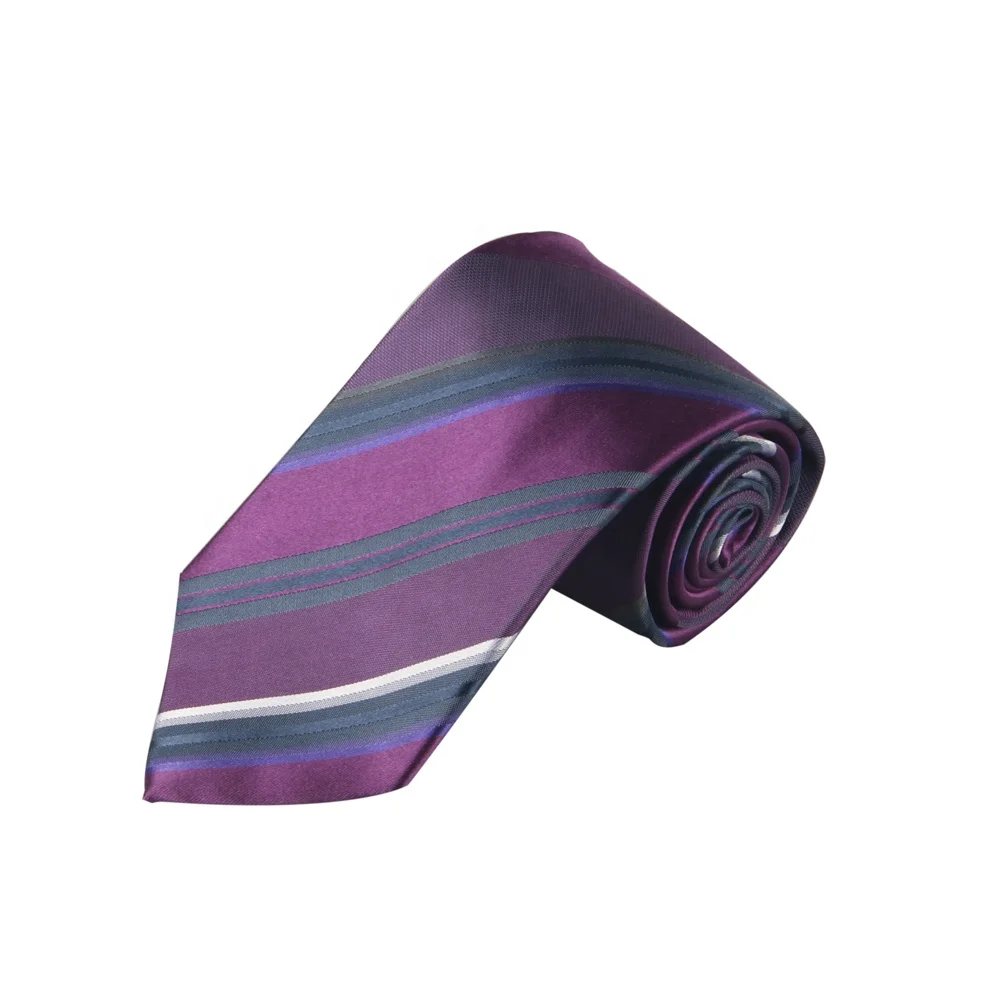 Разноцветный красный серый фиолетовый полосатый галстук для повседневного костюма деловые галстуки