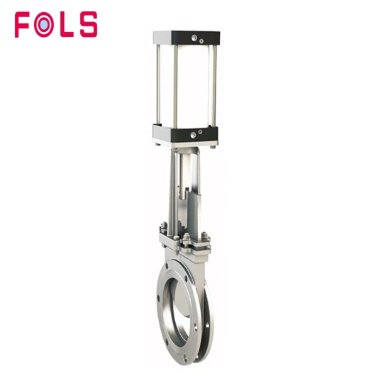 pn16 air operated knife type gate valve