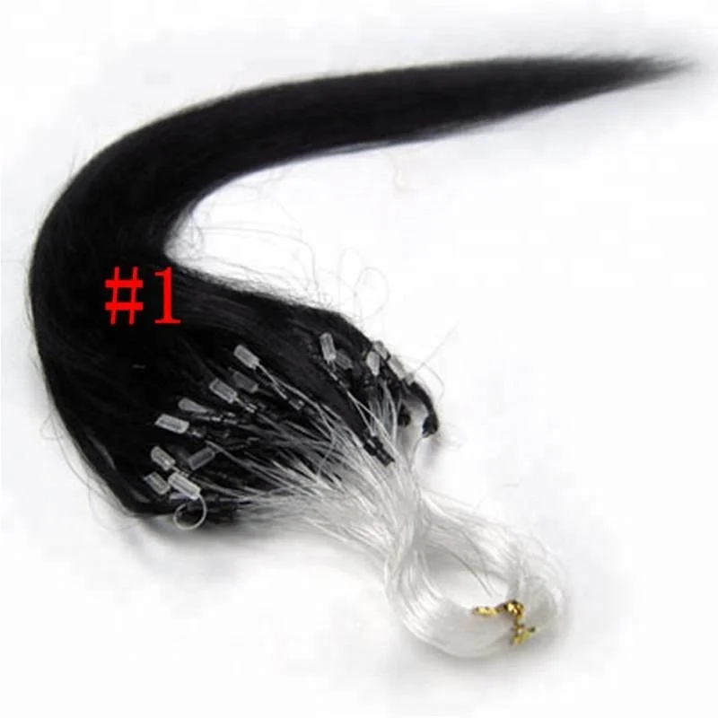 virgin brazilian hair micro ring hair extensions micro loop hair extension double beaded