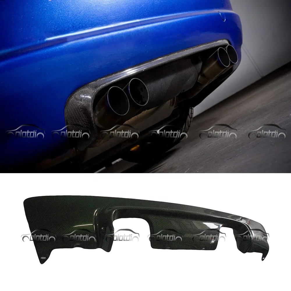 CSL Style Carbon Fiber Fins Spoiler Wing Splitter Rear Lip Bumper Diffuser For BMW E46 M3 Wide Body Kit