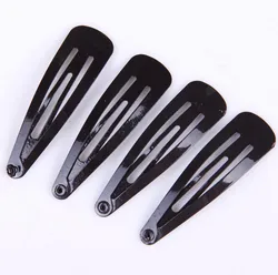 42mm black  Round Head Metal Snap Hair Clips  for Kids Ribbon Bow